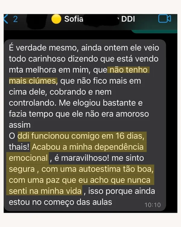 Relato da Sofia